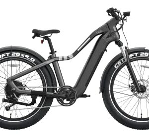 OKAI Ranger 4" Fat Tire E-Bike 330lb Capacity BAFANG Rear Hub Motor 48V 750W Shimano 8-Speed Gears 45 Mile Range Custom LED Light Bar LCD Touchscreen TEKTRO Disc Brakes Black