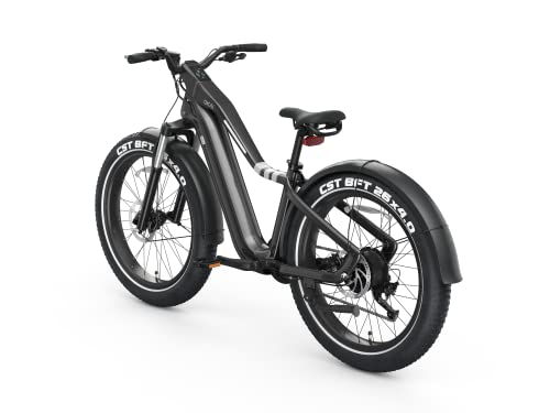 OKAI Ranger 4" Fat Tire E-Bike 330lb Capacity BAFANG Rear Hub Motor 48V 750W Shimano 8-Speed Gears 45 Mile Range Custom LED Light Bar LCD Touchscreen TEKTRO Disc Brakes Black