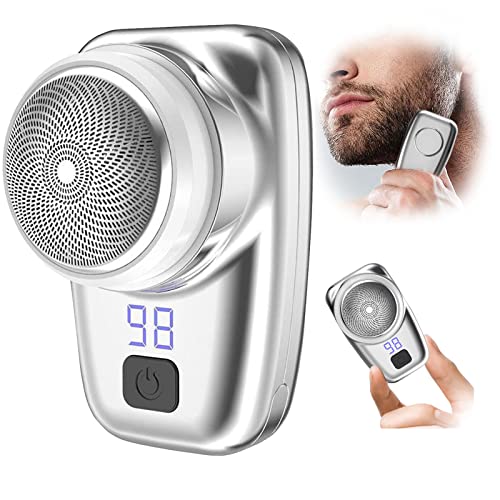 Mini Shaver Portable Electric Shaver,Electric Razor for Men,Mini-Shave Pocket Portable Shavers,USB Rechargeable Waterproof Shaver Wet and Dry Use Suitable for Home,Car,Travel Gift for Father Husband