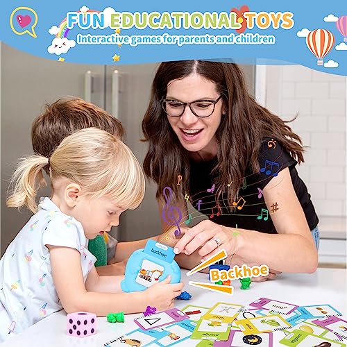 Hsxfl Toddler Toys Gifts for 2 3 4 5 Years Old Boys and Girls, 224 Sight Words Talking Flash Cards, Autism Sensory Toys for Autistic Children, Learning Montessori Toys, Speech Therapy Toys (Blue)