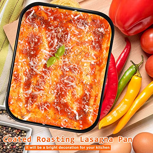 mobzio Lasagna Pan Deep, Baking Pan for Oven, 16x12x3 Inch Baking Dishes for Oven, Roasting Pan Brownie Pan with Handles, Rectangle Cake Pans Sets for Baking, Deep Baking Pan, Nonstick Bakeware Set