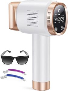 ipl laser hair removal for women and men, at-home permanent hair removal device 999999 flashes hair remover for whole body use