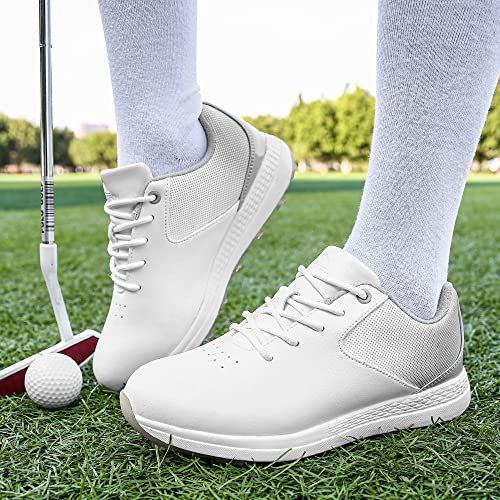 Ifrich Women Golf Shoes Professional Outdoor Golf Sport Sneakers (6.5,Grey)