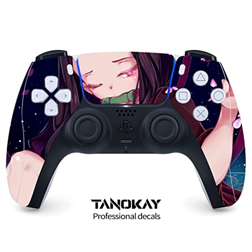 TANOKAY PS5 Console Skin and Controller Skin Set | Anime Nezuko Kamado | Matte Finish Vinyl Wrap Sticker Full Decal Skins | Compatible with Sony Playstation 5 Digital Edition