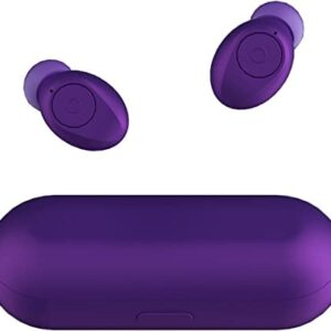 Bluetooth 5.0 Wireless Earbuds Super Portable True Wireless Stereo Headphones in Ear Deep Bass Built in Mic IPX6 Waterproof with Charging Case (Only 50g) 40H Playtime for Workout Running(Purple)