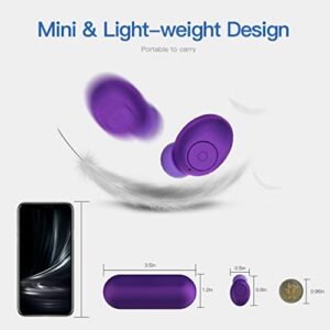 Bluetooth 5.0 Wireless Earbuds Super Portable True Wireless Stereo Headphones in Ear Deep Bass Built in Mic IPX6 Waterproof with Charging Case (Only 50g) 40H Playtime for Workout Running(Purple)