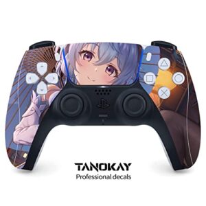 TANOKAY PS5 Console Skin and Controller Skin Set | Ganyu & Keqing Genshin Impact | Matte Finish Vinyl Wrap Sticker Full Decal Skins | Compatible with Sony Playstation 5 Digital Edition