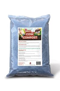 brut cow compost - 12 lb - nutrient-rich fertilizer for thriving gardens - safe, pure, and effective