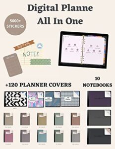 2023 digital planner all in one monthly, weekly, and daily planner | ipad planner, goodnotes planner, +5000 sticker