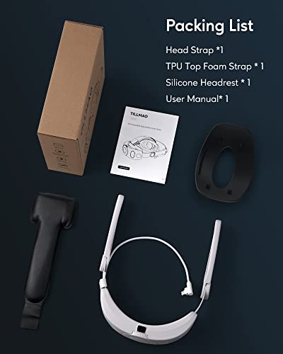 TILLMAO OQ2 Pro Elite Head Strap, VR Accessories Compatible with Oculus Quest 2, One-Click Release Function Design, 6000mah Battery with LED Display Screen, RGB Breathing Lights, Counter Balance