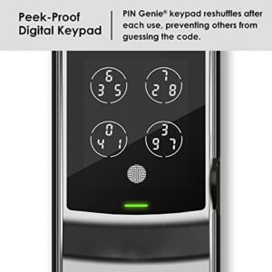 Lockly Secure Plus, Keyless Entry Door Lock, Smart Locks for Front Door, Smart Lock Deadbolt, PIN Genie® Keypad, 3D Biometric Fingerprint Sensor, Auto Lock Smart Door Lock (Satin Nickel)