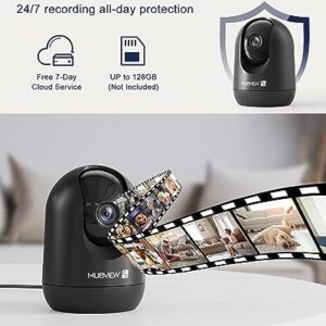 MUBVIEW Cameras for Home Security, Indoor Security Camera, 2.4G WiFi Wired Camera Ideal for Dog/Elder/Baby, Motion Tracking, Two-Way Audio, Pan Tilt, 24/7, 2K Night Vision PK320B-D