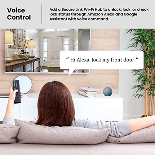 Lockly Flex Touch, Bluetooth Smart Door Lock, Keyless Entry Door Lock, 3D Biometric Fingerprint Deadbolt, Auto Lock, Monitoring Alert (Satin Nickel)