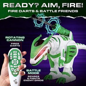 Power Your Fun Intellisaur Remote Control Dinosaur Robot for Kids and Robo Pets T-Rex Dinosaur Toy for Boys and Girls -Interactive Electronic Pets for Boys and Girls with Touch Sensors, LED Light Eyes