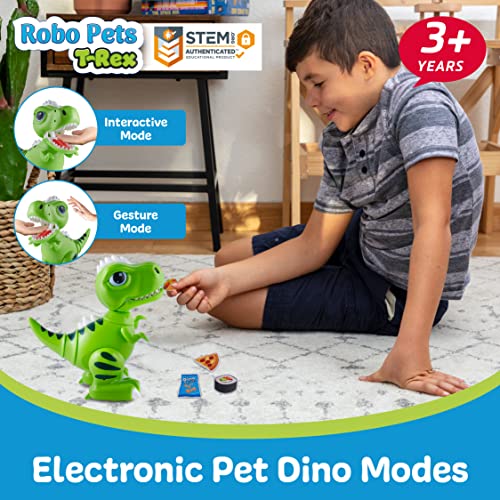 Power Your Fun Intellisaur Remote Control Dinosaur Robot for Kids and Robo Pets T-Rex Dinosaur Toy for Boys and Girls -Interactive Electronic Pets for Boys and Girls with Touch Sensors, LED Light Eyes