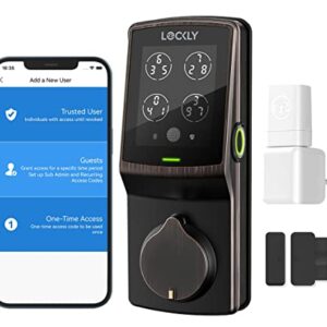 Lockly Secure Pro Deadbolt, Wi-Fi Smart Lock, Keyless Entry Door Lock, Smart Locks for Any Doors, PIN Genie® Keypad, 3D Biometric Fingerprint Sensor, Auto Lock, Rekeying Capability - Venetian Bronze