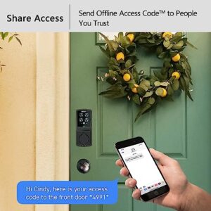 Lockly Secure Pro Deadbolt, Wi-Fi Smart Lock, Keyless Entry Door Lock, Smart Locks for Any Doors, PIN Genie® Keypad, 3D Biometric Fingerprint Sensor, Auto Lock, Rekeying Capability - Venetian Bronze