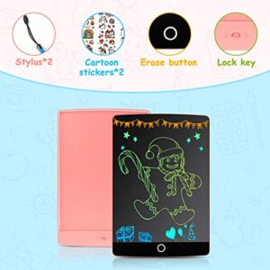 2 Pack LCD Writing Tablet, 8.5 Inch Electronic Drawing Pad, Colorful Toddler Doodle Board,Educational Learning Gifts for Kids Age 3 4 5 6 7 8 Years Old Girls Boys (Blue+Pink)