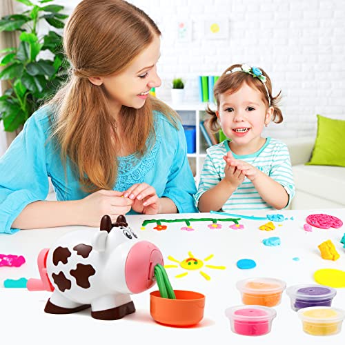 Color Play Dough Clay Set for Kids Toys, Jugar con la masa KitchenTools Creations Ultimate Cookie Noodle Ice Cream Maker Machine Playset for 3 4 5 6 7 8 Year Old Girls Boys Kids and Toddlers