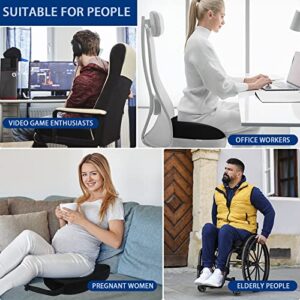 LEGMEE Gel Enhanced Seat Cushion Cooling Gel Core, Memory Foam Seat Cushion Gel for Sciatica Coccyx Back & Tailbone Pain Relief - Orthopedic Chair Pad for Lumbar Support in Office Chair Car Seat