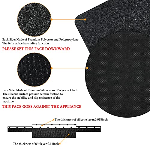 BYKITCHEN Heat Resistant Mat for Air Fryer, 4 Different Size, Appliance Sliders for Kitchen Appliances, Sliding Mat for Coffee Maker, Air Fryer, Instant Pot, Stand Mixer, Air Fryer Accessories