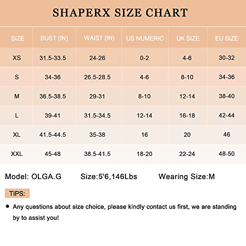 SHAPERX Women's Long Sleeve Scoop Neck Bodysuit Soft Body-Hugging T-Shirt Fits Everybody, SZ5260-Black-XS