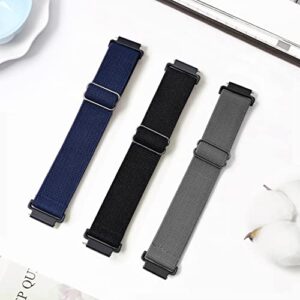 Huadea 18mm Stretchy Nylon Watch Band Compatible with Casio AE-1200 AE-1100 AE-1000 W-218H F-108 MRW-200H, Quick Release Breathable Elastic Strap Replacement for Men Women (3 Pack)