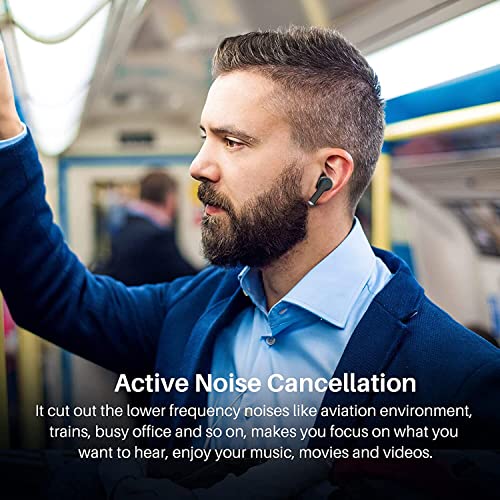 Sibotion Wireless Earphones, Bluetooth 5.3 Dual-mic ENC Call Noise Reduction, with LED Power Display Charging Case, IPX5 Waterproof Ultra-Light and Ergonomic for Sports and Esports