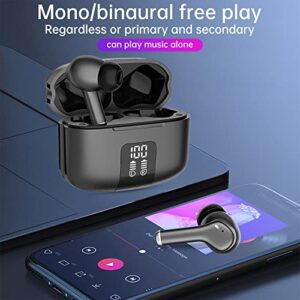 Sibotion Wireless Earphones, Bluetooth 5.3 Dual-mic ENC Call Noise Reduction, with LED Power Display Charging Case, IPX5 Waterproof Ultra-Light and Ergonomic for Sports and Esports