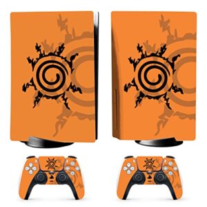 HK Studio Anime Seal Decal Sticker Skin Specific Cover for Both PS5 Disc Edition and Digital Edition - Waterproof, No Bubble, Including 2 Controller Skins and Console Skin