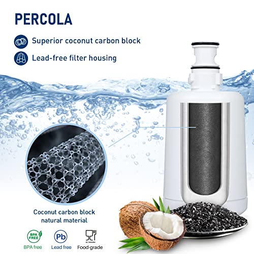 PERCOLA F-201R Under Sink Water Filter, Replacement for InSinkErator Instant Hot & Hot/Cool Water Dispensers Water Filter Cartridge F-201R, 500 Gallons (4 Packs)