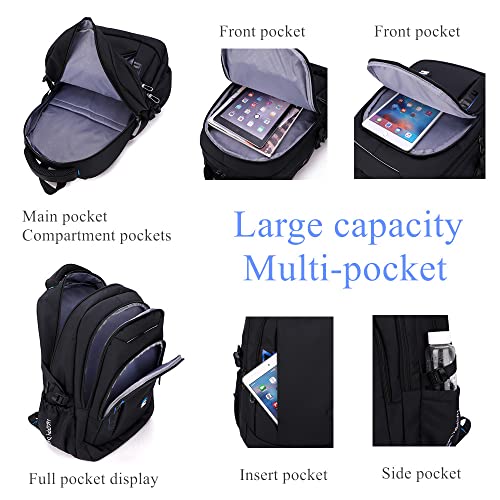 YJMKOI Black Rolling Backpack for Boys Elementary Trolley Bookbag Middle school Bag with Wheels