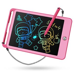 tekfun kids toys for 2 3 4 years old boys girls toddler, 8.5inch lcd writing tablet erasable drawing tablet writing pads, kids travel learning toys boys girls birthday gifts age 3 4 5 6 7 (pink)
