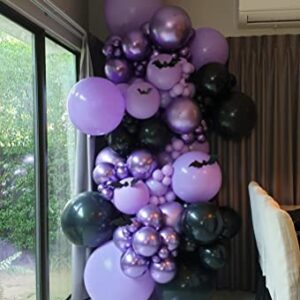 Zee Party Supply Purple Black Balloons Garland Arch 122 PCS Different Sizes 18 12 5 Inch for Gender Reveal Baby Shower Birthday Party Wedding Party Decoration