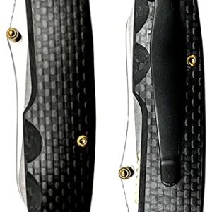 Summit Knife Co Mount Olympus EDC Folder Knife 2.75” VG10 Stainless Steel Blade - Black Carbon Fiber Scales Handle - Gentlemans Every Day Carry Lightweight Folding Pocket Knife