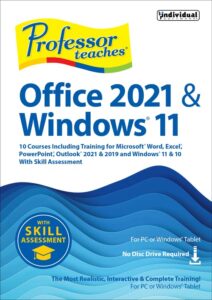 professor teaches office 2021 & windows 11 [pc online code]