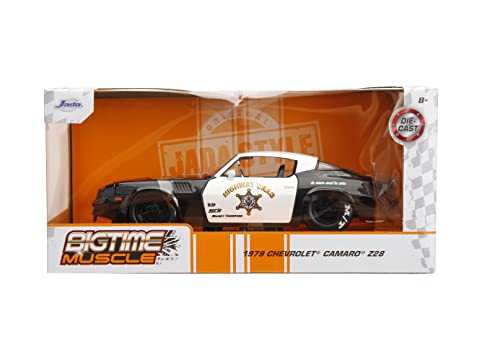 Big Time Muscle 1:24 1979 Chevy Camaro Z28 Die-Cast Car, Toys for Kids and Adults (Police Colors)