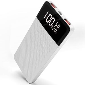 jpeoaybi portable charger，10000mah power bank with led digital display，2 usb 1type-c pd 37w fast charging battery compatible with most electronic devices on the market