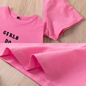 BINTEHGS Aesthetic Cute Baby Tees for Teen Girls Letter Graphic Print Crop Top Y2k Cropped Tee for Women Short Sleeve T Shirt (Pink,M,Medium)