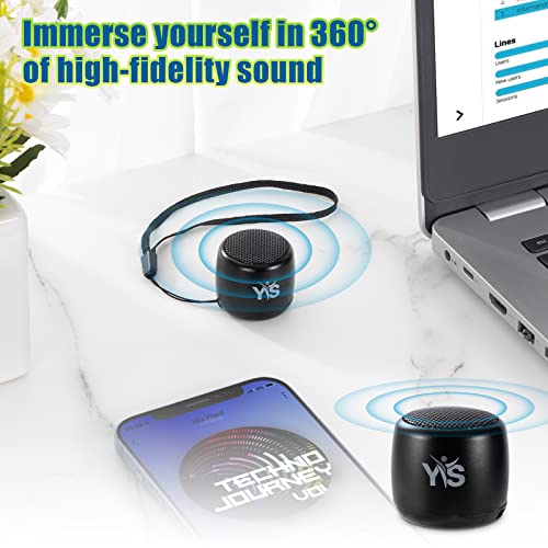 Best Mini Portable Bluetooth Speaker I Smallest Bluetooth Speaker with HD Sound & Bass I Wireless Bluetooth Speakers for Phone/PC/Tablet I Photo Selfie Button Answer Phone Calls I Cute Tiny Speaker