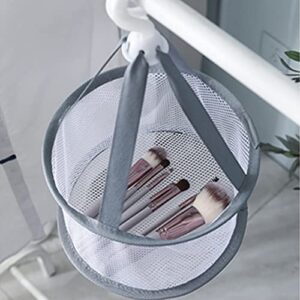 VPABES Mini Mesh Shower Dry Basket Hanging Drying Net Bath Organizer Storage for Makeup Brush Beauty Sponge Blender Hanging Dryer Rack for Bathroom Laundry