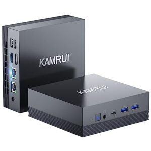 kamrui mini pc,amd ryzen 5 5500u (6c/12t, up to 4.0 ghz), mini computer tower with dual channel 16gb ddr4 512gb ssd,small desktop computers 4k triple display,bt4.2/wifi 5/dual lan