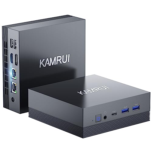 KAMRUI Mini PC,AMD Ryzen 5 5500U (6C/12T, up to 4.0 GHz), Mini Computer Tower with Dual Channel 16GB DDR4 512GB SSD,Small Desktop Computers 4K Triple Display,BT4.2/WiFi 5/Dual LAN