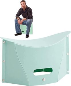 portable folding step stool-lightweight chair is sturdy enough to support adults and safe enough for kids. easy to store and use. for kitchen, bathroom, bedroom,beach,kids or adults. (green chair)