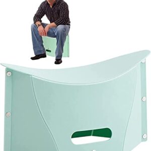 Portable Folding Step Stool-Lightweight Chair is Sturdy Enough to Support Adults and Safe Enough for Kids. Easy to Store and Use. for Kitchen, Bathroom, Bedroom,Beach,Kids or Adults. (Green Chair)