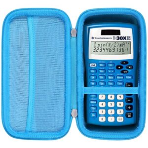 khanka hard travel case replacement for texas instruments ti-30xiis scientific calculator, case only (blue)