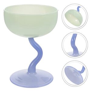 UPKOCH Trifle Bowl Trifle Bowl Mini Frodge Footed Ice Cream Cup Glass Dessert Cup Fancy Cocktail Glasses Decorative Bowl for Parfait Sundae Pudding Mousse Blue Trifle Bowl Mini Frodge Mini Frodge