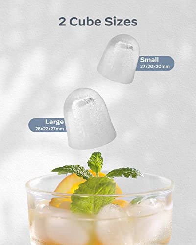 Silonn Ice Maker Countertop, Portable Ice Machine with Carry Handle, Self-Cleaning Ice Makers with Basket and Scoop, 9 Cubes in 6 Mins, 26 lbs per Day, Ideal for Home, Kitchen, Camping, RV