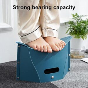 Portable Folding Step Stool-Lightweight Chair is Sturdy Enough to Support Adults and Safe Enough for Kids. Easy to Store and Use. for Kitchen, Bathroom, Bedroom,Beach,Kids or Adults. (Blue Chair)