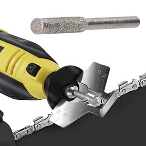 20Pcs Chain Saw Grinding Head, Chainsaw Sharpener Burr Grinding Head Rotating File Sharpening Tool Set Kit (4mm)